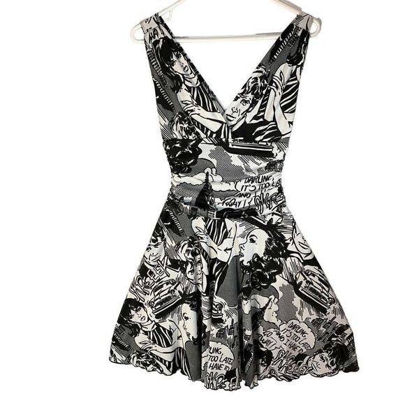 Just in Time USA Pop Art Lichtenstein Skater Dress, S/P. So cool! - Picture 5 of 16